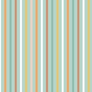 Sweet Multi Stripe - Aqua, Medium Scale