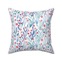 Berry Leaf Botanical | Blue and Red