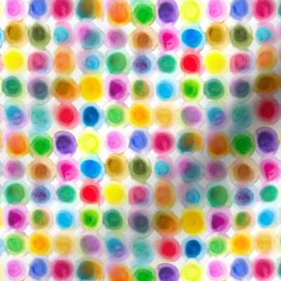 multi color water dots on white