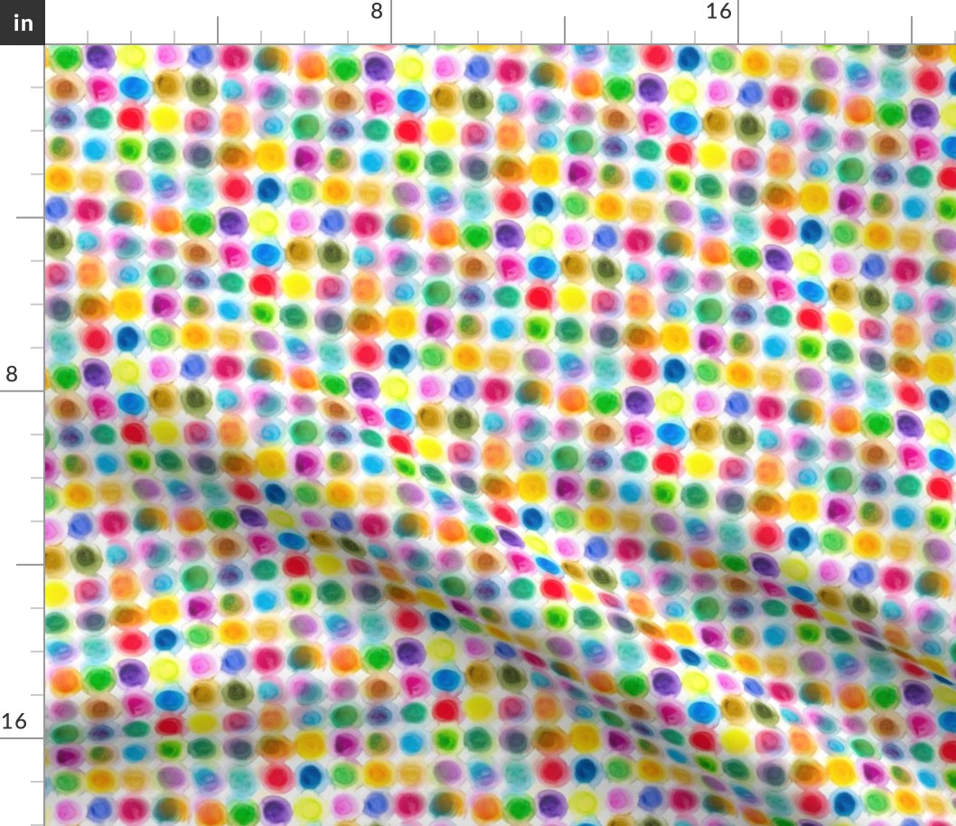 multi color water dots on white