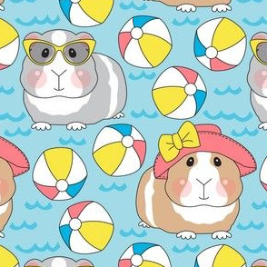 large guinea pigs and beach balls