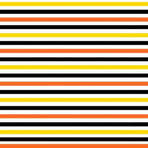 Halloween Stripes // Golden Yellow, Orange, and Black