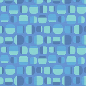 Square Bubbles Aqua_ Teal_ Blue