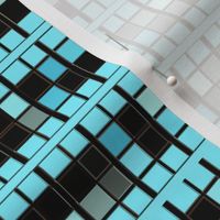 Black and Aqua Tiled Mosaic © Gingezel™ 2012