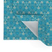 Aqua Hexagons © Gingezel™ 2012