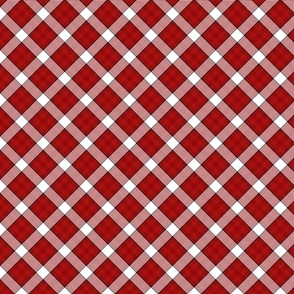 Diagonal Red Plaid