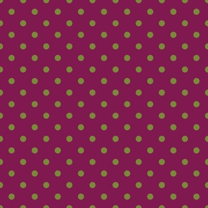 Plum With Olive Polka Dots - Medium (Fall Rainbow Collection)