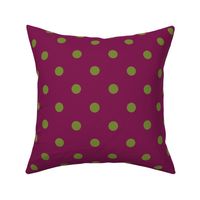 Plum With Olive Polka Dots - Large (Fall Rainbow Collection)