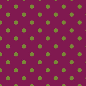 Plum With Olive Polka Dots - Large (Fall Rainbow Collection)