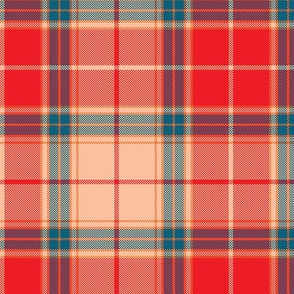 Red Plaids , Tartans , Checks 14.00in x 14.00in