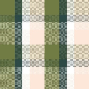 Green And Pink Plaids , Tartans , Checks 9.00in x 9.00in,