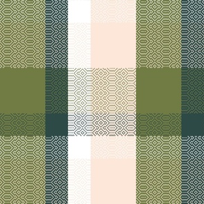 Green And Pink Plaids , Tartans , Checks  12.00in x 12.00in
