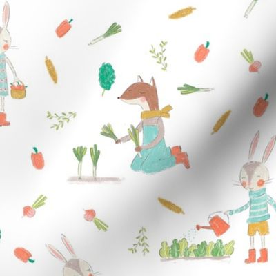 Rabbits and foxes garden