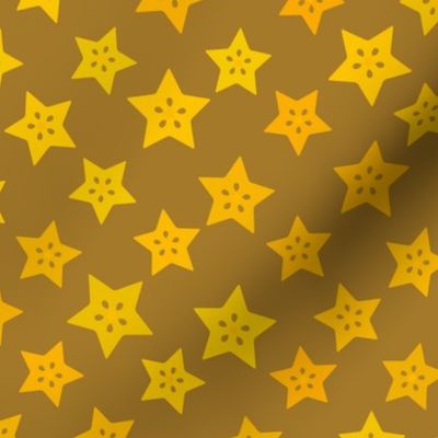  Carambola simple pattern star yellow orange