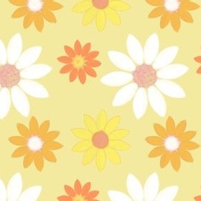 Mixed daisies yellow orange