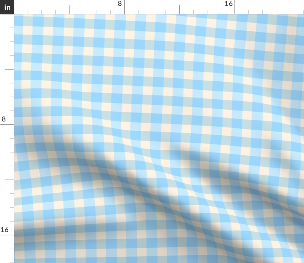 Groovy Gingham - Bright Light Blue