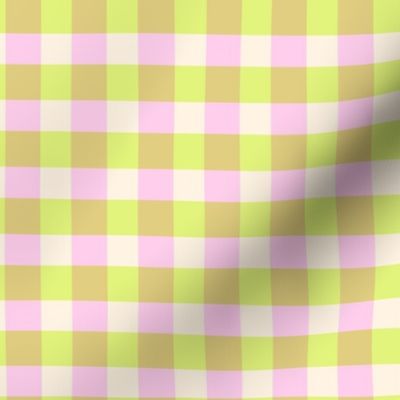 Groovy Gingham - Lime and Pink