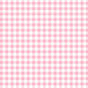 pink and white gingham check | small