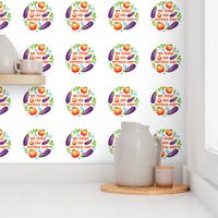 Swatch 8x8 Square Fits 6" Hoop for Embroidery or Wall Art DIY Pattern Kit Template Quilt Square We Make the Perfect Pair Peach and Eggplant Emoji Funny Adult Humor