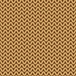 Squiggle Waves // Beige on Brown