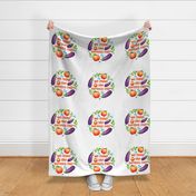 18x18 Pillow Sham Front Fat Quarter Size Makes 18" Square Cushion We Make the Perfect Pair Peach and Eggplant Emoji Funny Adult Humor