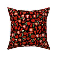 Valentine's strawberries red/black (M)