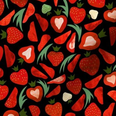 Valentine's strawberries red/black (M)