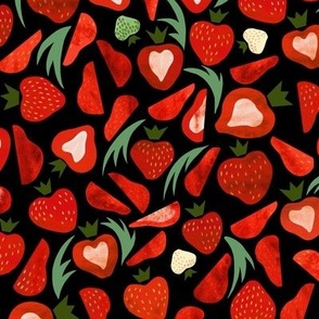 Valentine's strawberries red/black (M)
