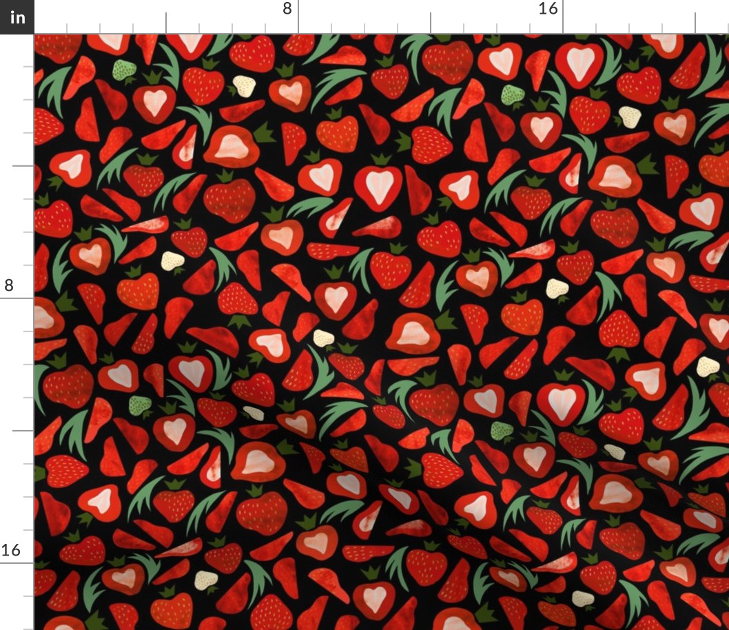 Valentine's strawberries red/black (M)