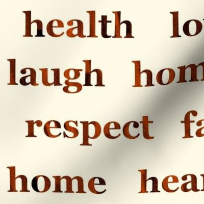Large Home and Hearth Text Art