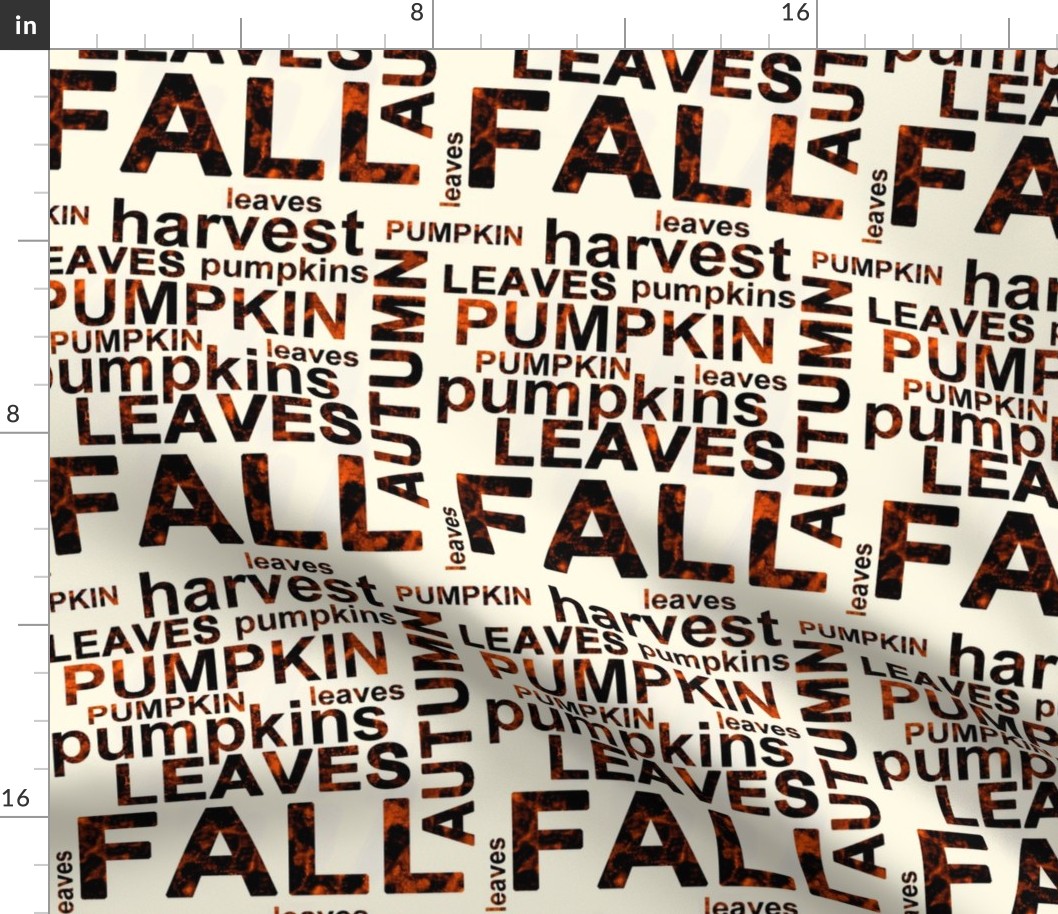 Large Harvest Pumpkin Text Art