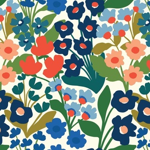 Red and Blue Wildflowers - XLG