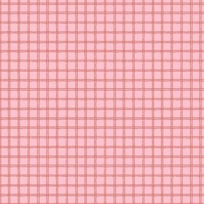 Checkered / Red on pink / Small scale