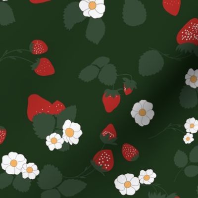 strawberries deep Green