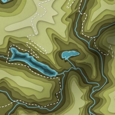 Topographic trail map