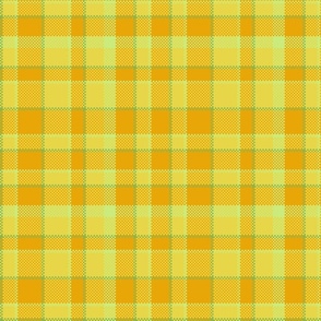 Yellow And Orange Plaids , Tartans , Checks 9.50in x 9.50in