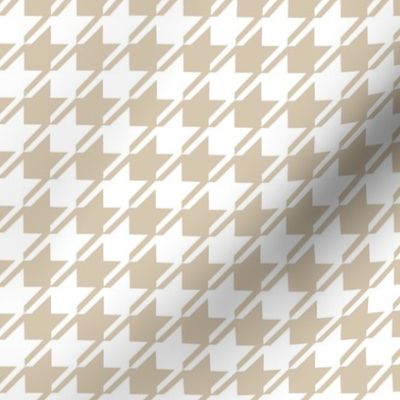 light brown and white houndstooth | small