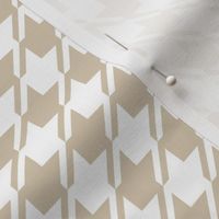 light brown and white houndstooth | small