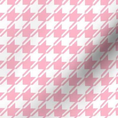 light pink and white houndstooth small