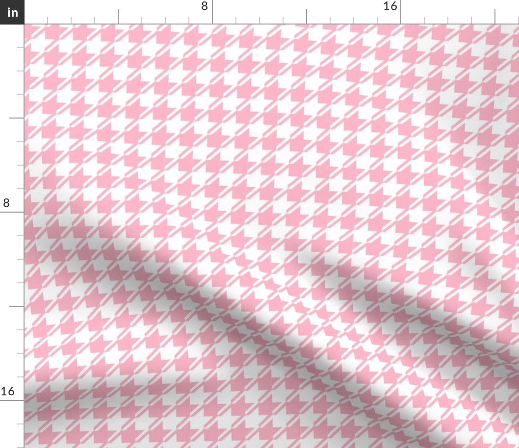 light pink and white houndstooth small