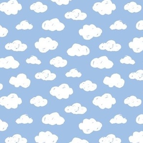 Messy scandinavian cloudy sky boho clouds minimalist paint design lavender blue white