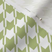 Green and white houndstooth small