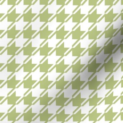 Green and white houndstooth small