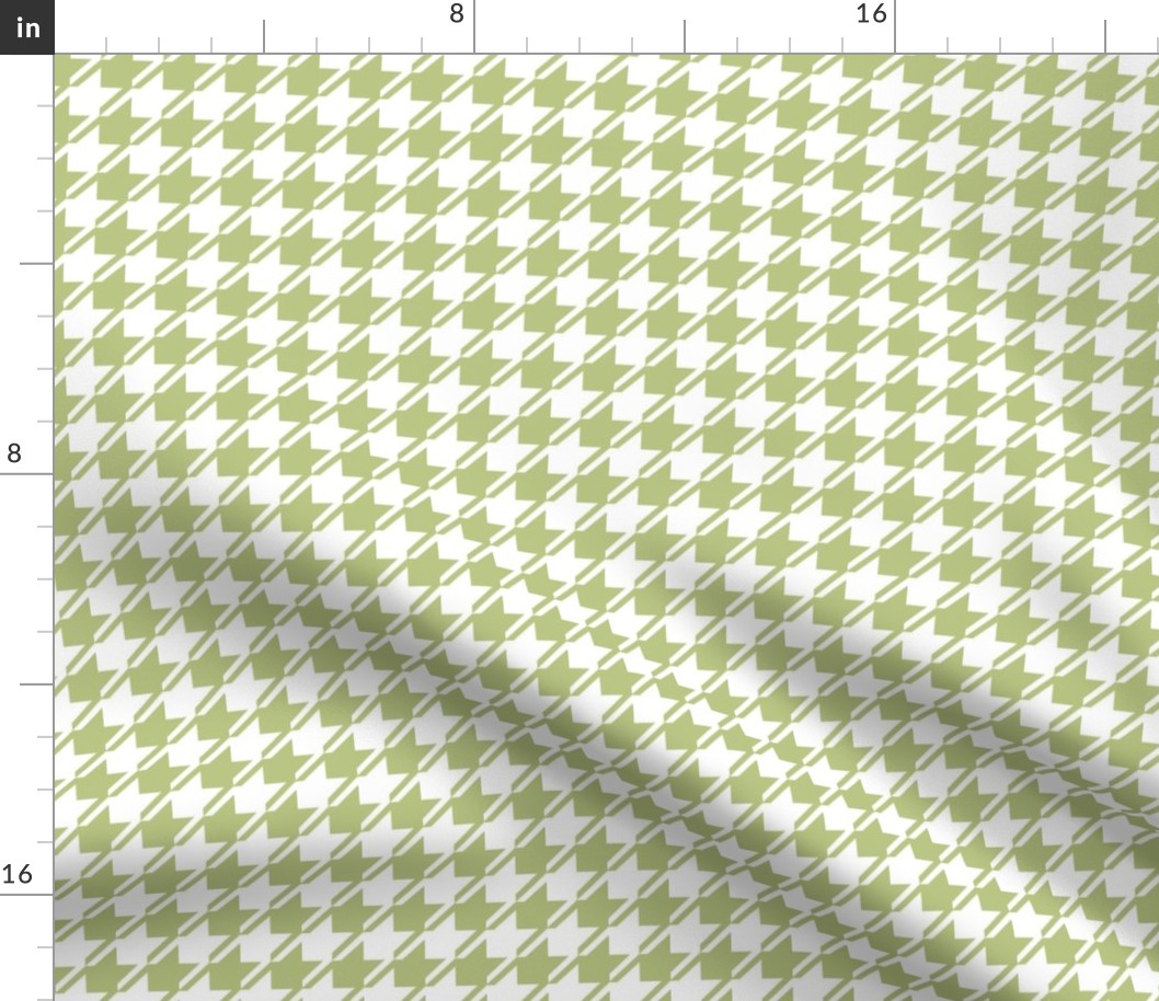 Green and white houndstooth small