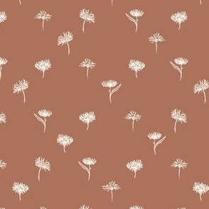 Diamond Floral - Small Russet