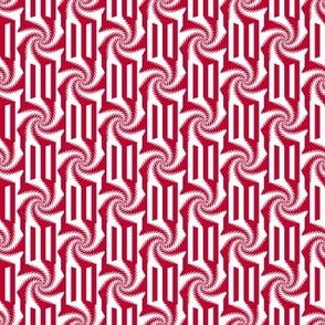 Peppermint Hard Candy on Stripes in Red and White