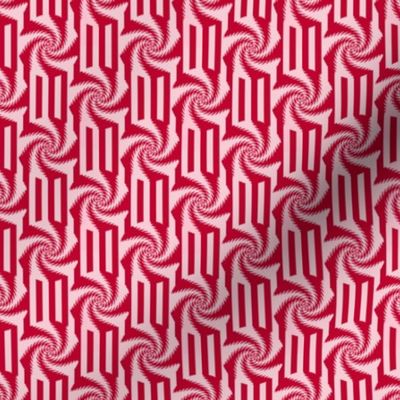 Peppermint Hard Candies on Stripes in Pink and Red