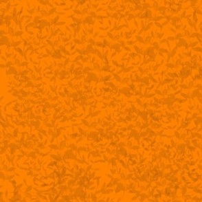RW15.4 - Pure Orange Base with Foliage Overlay in a Lighter Tint - hex code ff8100