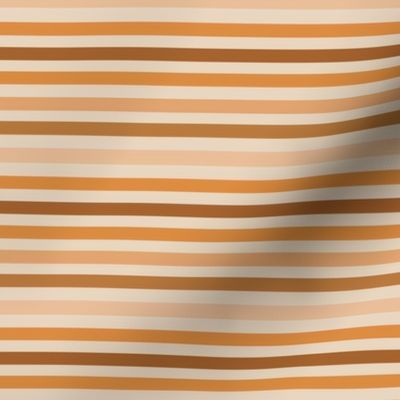 SMALL - retro stripes fabric - boho neutral stripes, retro brown stripe fabric