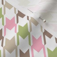 Colorful white houndstooth medium